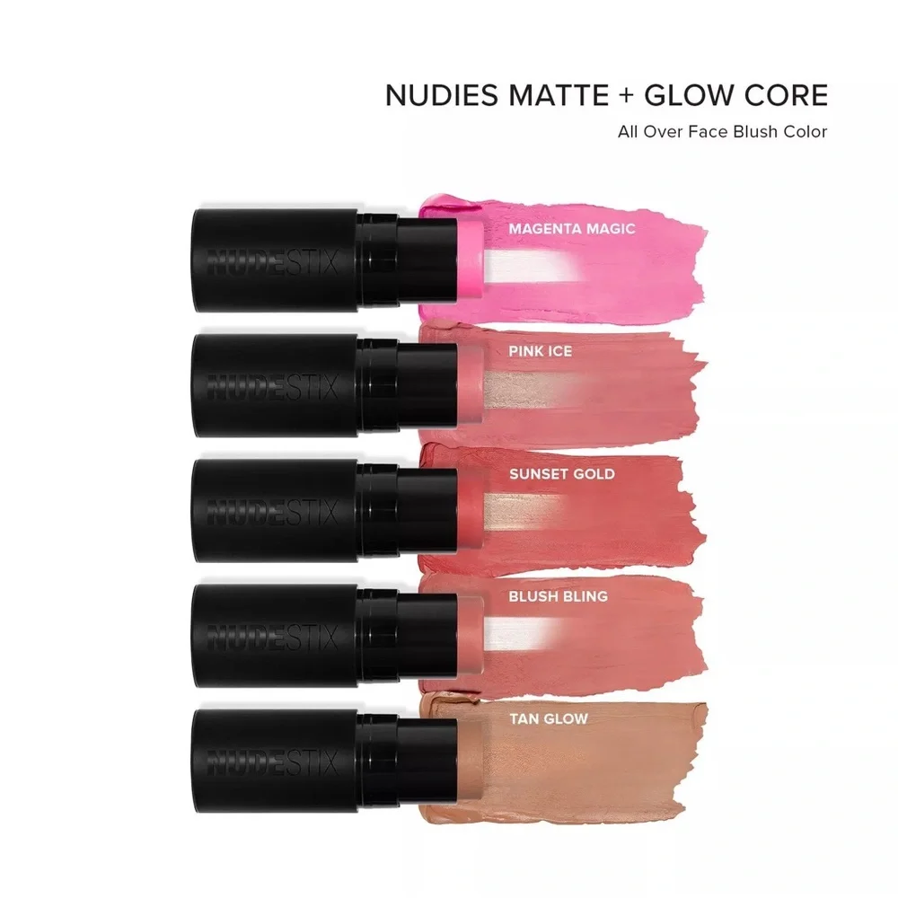 NUDESTIX Magenta Magic Nudies Matte + Glow Core All Over Face Blush Color